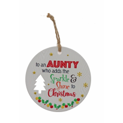 Aunty Xmas Plaque