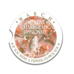 Ceramic Car Coaster March Grevillea