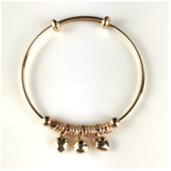 Gold Charm Bangle