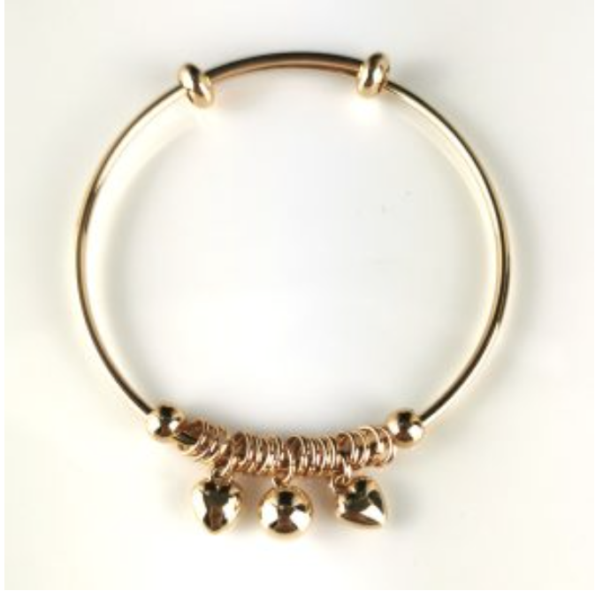 Gold Charm Bangle