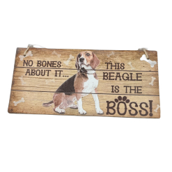 Beagle Boss Dog Plaque