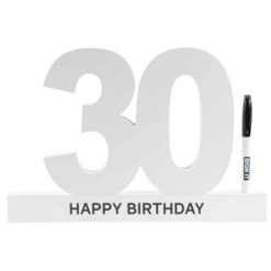 30th White Signature Block
