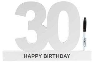 30th White Signature Block