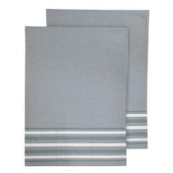 Lennox Stripe Ice Blue 2pk Kitchen Towel