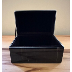 Glass Jewellery Box Black