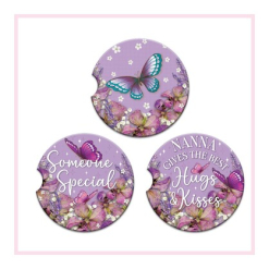 Car Coasters Purple Nanna