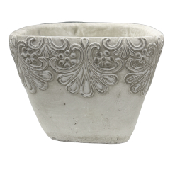 Pot 11cm Squat with Modern Raised Flower