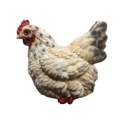 26cm White Sitting Chicken