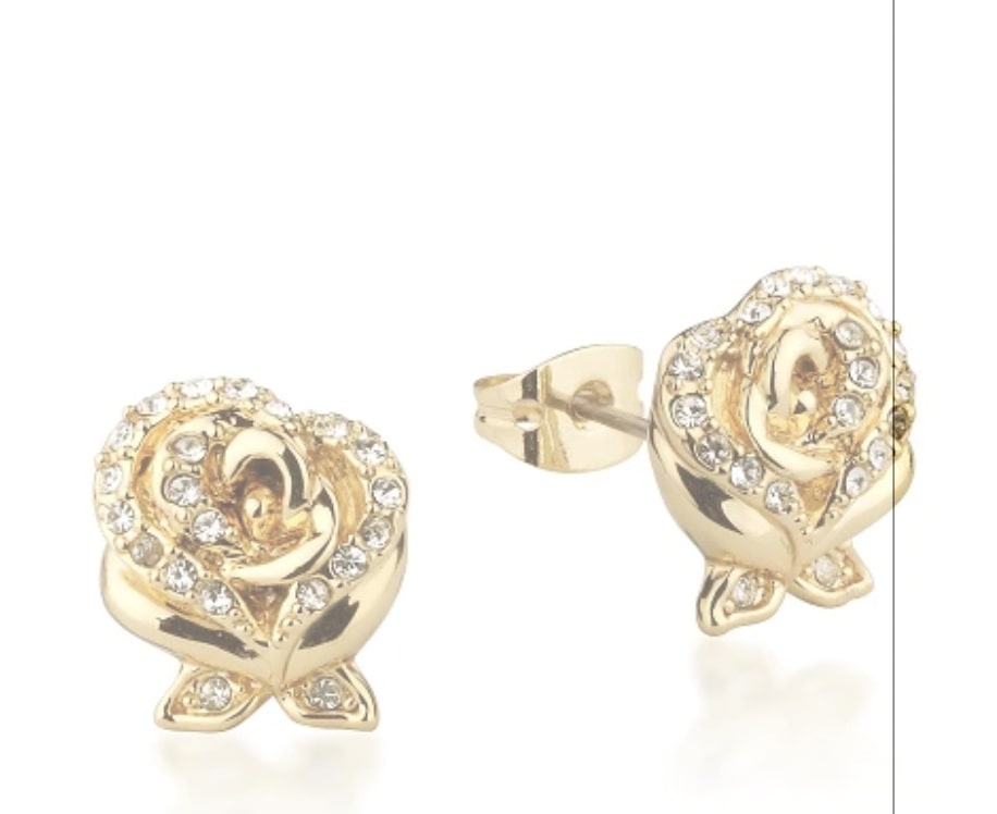 Enchanted Rose Crystal Stud Earrings