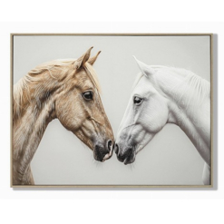 Double Horse Canvas Gold Sparkles B