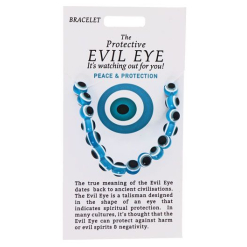 The Protective Evil Eye Light Blue Resin Bracelet