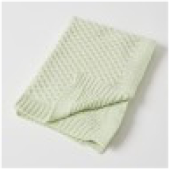 Green Basket Weave Knit Blanket