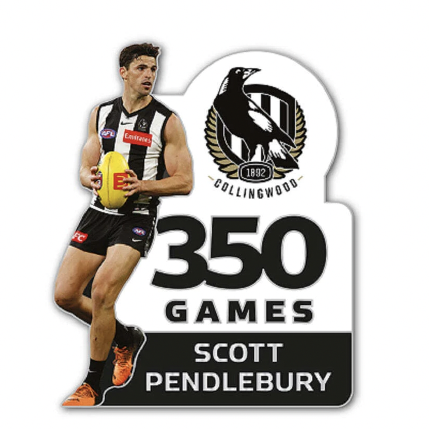 Scott Pendlebury 350 Games Metal Lapel Pin