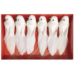Xmas Clip White Birds 6