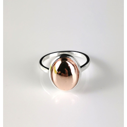 Silver Ring Rose Drop 9