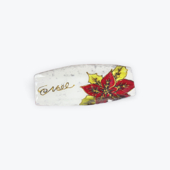 Noel Glass Platter - Noel Poinsettia