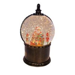LED W-S Globe Santa's Workshop with Motion