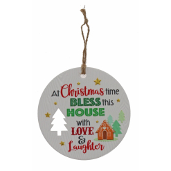 Bless House Love Xmas Plaque