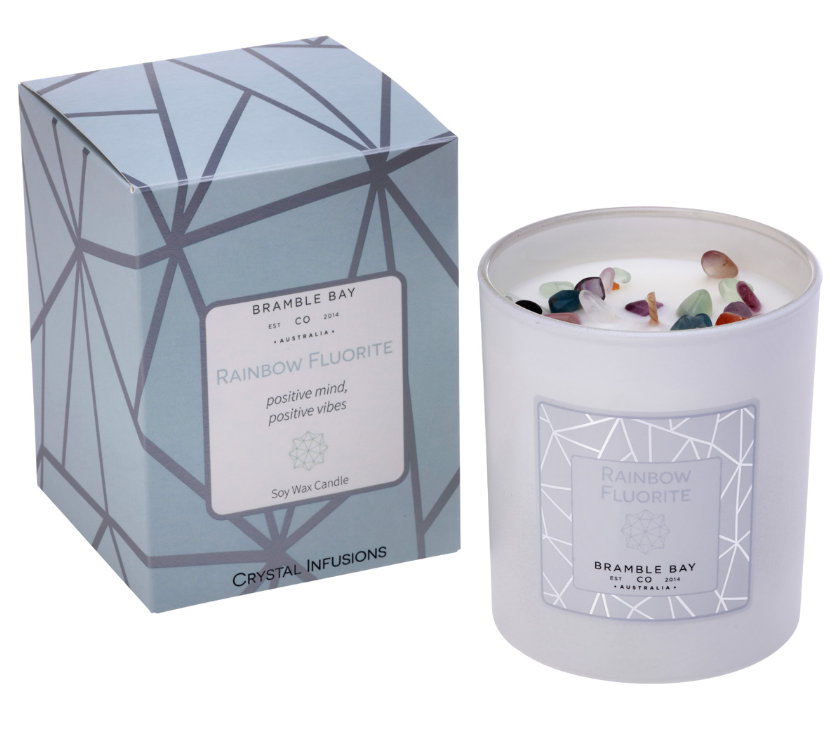 Crystal Infusions Rainbow Fluorite Candle