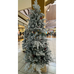 White Christmas Tree with Cherries 1.8m