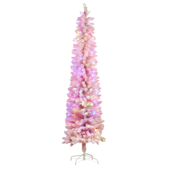 Christmas Tree- Candy Floss Pink with Multi Function Lights, 6ft