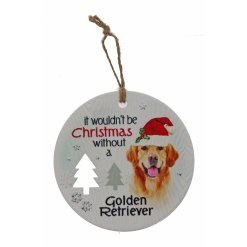 Golden Retriever Xmas Plaque