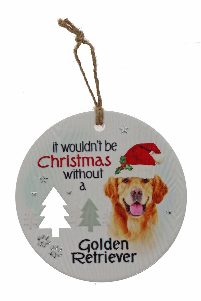 Golden Retriever Xmas Plaque
