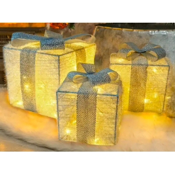 Gift Boxes Glow Warm Light