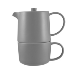 Cafe Life Tea for One With Infuser 450ML Grey Gift Boxed