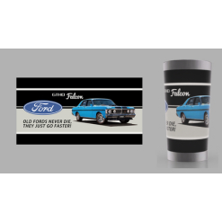 Ford Falcon GTHO Blue Stainless Steel Tumbler 20 Oz
