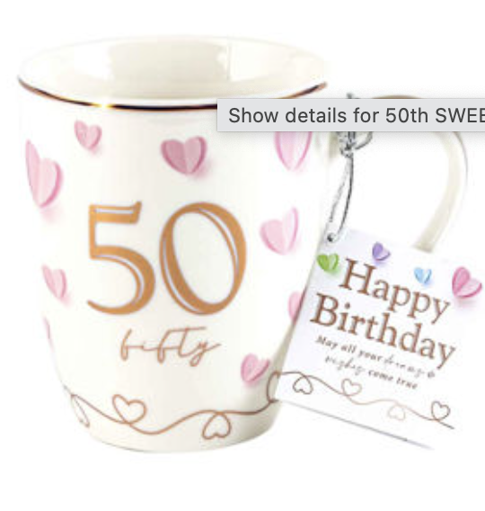 50th Sweet Heart Mug