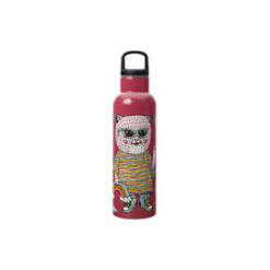 Mulga the Artist Double Wall Insulated Bottle 600ML Cat