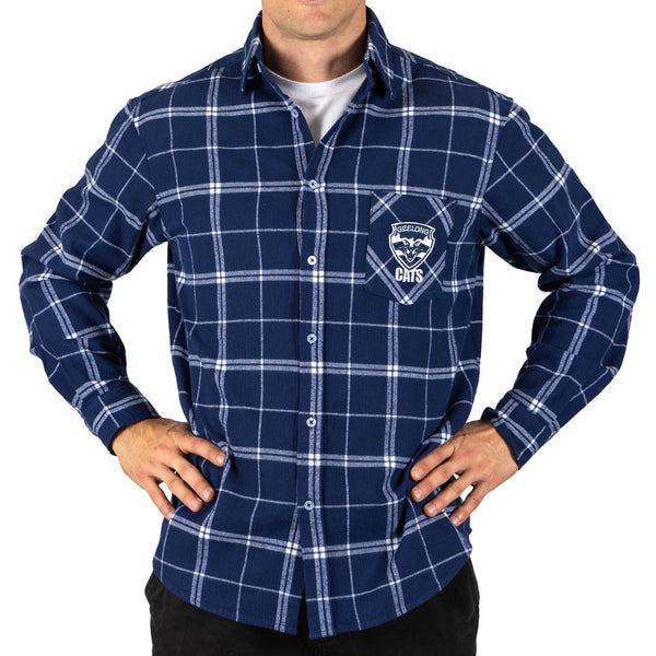 AFL Geelong Cats 'Mustang' Flannel Shirt M