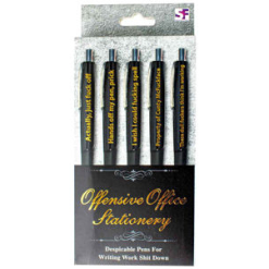 Office Pens Set of 5 Offensive