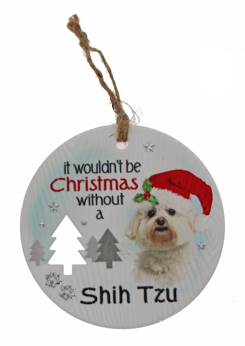 Shih Tzu Xmas Plaque