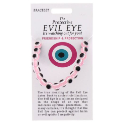 The Protective Evil Eye Pink Resin Bracelet.