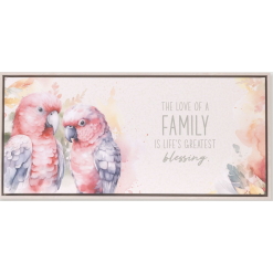 Native Blooms Galah Framed Canvas