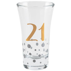 21st Rose Gold Shot Glass
