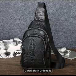 Crocodile Skin Cross Body Bag