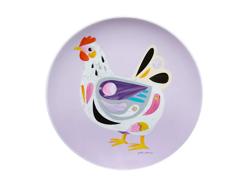 Pete Cromer Barn Friends Plate 20cm Chook Purple