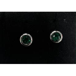 May Birth Stone Earing Silver