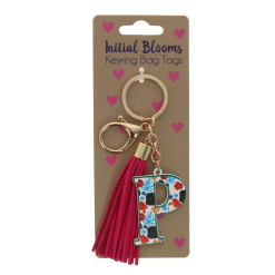 P keyring bag tag