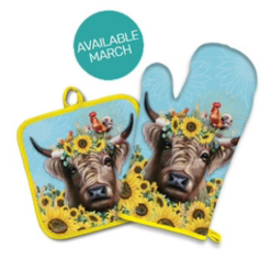 Oven Mitt/Pot Holder Set Sunny Highland
