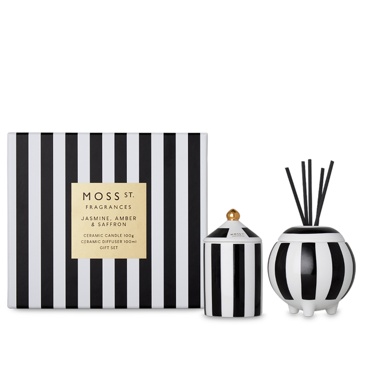 Mini Ceramic Candle & Diffuser Gift Set - Jasmine