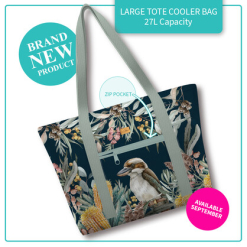 Large Tote Cooler Bag. Aluminium Insulation. 27L capacity. Bush Guardian