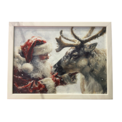 Light Up Frame Santa