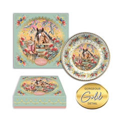 Ceramic Trinket Dishes Country Dusk