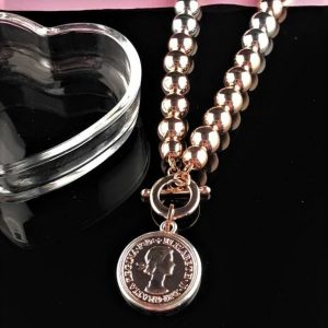 Necklace Chunky Coin Jewellery 50cm