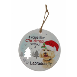 Labradoodle Xmas Plaque