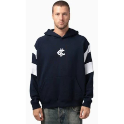 Unisex Box Fit Fleece Hoodie Carlton Blues